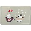 emmevi Tappeto Sottociotola Gomma 38x60 Cm Antimacchia Antiscivolo Tappetino Sotto Ciotola Cane Gatto Dis_E