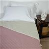 Corredocasa Trapuntino Copriletto Singolo, Made in Italy - Trapuntato Doubleface Mezza Stagione, Coperta Bicolore Primaverile in Morbida Microfibra (Cipria/Panna)