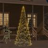 Homgoday Albero di Natale Pennone Bianco Caldo 500 LED 300 cm, Decorazioni Natalizie, Albero di Natale, Natale Artificiale Sottile Supporto