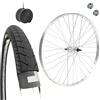 ECOVELO Cerchio Posteriore Bicicletta 26 x 1 3/8-7 Velocità + Copertone Ecovelò Nero 26 x 1 3/8 (37-590) con Camera x CityBike