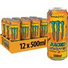 Monster Energy Juiced Khaotic, bevanda energetica contenente caffeina con sapore di agrumi tropicale, in pratiche lattine usa e getta (12 x 500 ml)