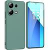 ARRYNN Custodia per Xiaomi Redmi Note 13 4G (6.67) Cover + Pellicola Protettiva Vetro Temperato,Liquid Silicone TPU Case Cover per Xiaomi Redmi Note 13 4G - Verde Scuro