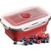 Westmark Contenitore pieghevole alimenti - Pratico contenitore per pranzo, lavoro, viaggi, conservare salsicce e formaggio, lavabile in lavastoviglie, quadrato, senza BPA - 600 ml