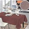 PENSIERI DELICATI ‎PENSIERI DELICATI Tovaglia Maxi 160 x 270 cm Made in Italy, Telo Copritavolo 100% Cotone Puro Riciclato Tinto in Filo, Fantasia Tinta Unita Rosso, Tovaglia Rettangolare Ecologica
