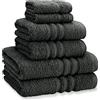 Catherine Lansfield Zero Twist-Set di 6 Asciugamani, Colore: Carbone, Cotone, 6 Piece Towel Bale, 6 unità