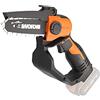 WORX WG324E.9 - Motosega compatta senza fili, 12 cm, 20 V, solo strumento, motore ad alta efficienza, design leggero e sicuro, senza batteria o caricabatterie