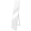 [en.casa] Specchio da Appoggio 150 x 35 cm Specchio da Terra a Figura Intera, Forma Rettangolare, Inclinazione Regolabile - Cornice Bianca