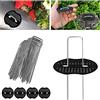 BoloShine 100 PCS Picchetti Zincati Giardino, 4 x 15 cm, Ø 2.5 mm Picchetti a U Acciaio Inossidabile, Pioli di Fissaggio e 40 Rondelle per Fissare Il Tessuto Erboso, Tenda, Telo Pacciamatura