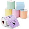 Phomemo M110/M220/M221/M200/M120/M100/M108/M150/M250/M260 Etichette autoadesive colorate 40 x 30 mm (1,57 x 1,18), 6 rotoli di carta per etichette termiche colorate per stampanti per etichette