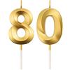 BBTO Numero Candele di Compleanno 80 ° Numero Candele Decorazione di Topper di Torta di Buon Compleanno per Festa di Compleanno Nozze Anniversario Celebrazione Forniture