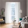 MIULEE Tende Trasparenti Con Passanti Morbidi Finestre per Salotto Eleganti Soggiorno per Camera da Letto e Tende Cameretta Bambini 2 Pannelli 140x137cm Bianco