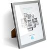M MERCEO Cornice per foto e foto, 20x25 cm, colore grigio, minimalista, moderna, ideale come espositore da tavolo e da parete, formato verticale o orizzontale