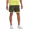 Under Armour Launch Run 7 2-in1-Pantaloncini, Pantaloncini Uomo, Marine Od Verde/Giallo Lime/Riflettente, S/M