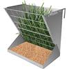 MUYIRTED Mangiatoia per Fieno per Cavalli, Porta Fieno 2 in 1, Dispenser di Fieno Appendente, Rete per Fieno in Acciaio Inossidabile per Feeding Pecore Capre, Fieniera 56x56x33cm