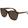 Gucci GG0024S 002 Occhiali da Sole, Marrone (Avana/Brown), 58 Donna