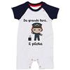 Fupies Pagliaccetto Neonato da Grande farò Il Pilota, Blu, 3-6 Mesi 60-66 cm