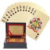 Kurtzy Carte da Poker Placcate Oro 24K - Mazzo Impermeabile in Lamina per Magia, Poker e Feste - Carte Professionali con Design da 500 Euro e Set Regalo - Carte da Burraco