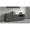 Dmora - Mobile porta TV Velio, Credenza bassa da soggiorno con 2 ante e 1 cassetto, Base porta TV, 150x44h46 cm, Antracite