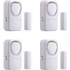 Mengshen Allarme Per Porte Wireless, Campanello Sensore Magnetico Di Piccole Dimensioni Da 4 Pezzi Per Installazione Fai-Da-Te Di Sicurezza Del Garage Per Bambini Di Casa Con 4 Modalità Di Lavoro