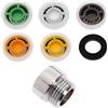 ECSiNG 5PCS Doccia Riduttore di Flusso Restrictor 5 Flussi Diversi 6L 7L 8L 10L 12L con G1/2 Adattatore Soffione Doccia Valvola di Risparmio Acqua Doccia Flow Saver