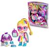 SUPER CUTE LITTLE BABIES - Rainbow Party Doll con Regi, bambola supereroe con capelli colorati e cane palla di neve bianco, abbigliamento reversibile e accessori per bottiglie, famoso (UPU06100),