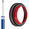 Benfosh Contenitore per la polvere Secchio superiore anello di guarnizione di ricambio per Dyson Cyclone V10 SV12 pezzi di ricambio anello di tenuta, accessorio parte dell'aspirapolvere con cacciavite