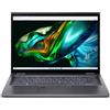 Acer Aspire 5 Spin 14 A5SP14-51MTN-58FY Intel® Core™ i5 i5-1335U Ibrido (2 in 1) 35,6 cm (14") Touch screen WUXGA 8 GB LPDDR5-SDRAM 512 GB SSD Wi-Fi 6 (802.11ax) FreeDOS Grigio NX.KHKET.00F