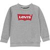 Levi's Batwing Crewneck Sweatshirt Bimbo, Grigio (Grey Heather), 3 Mesi