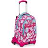 SEVEN Sj Gang Pinkfur Girl Zaino Scuola con Trolley Jack-3wd+