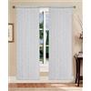 Tata Home Coppia Tende a Vetro per Finestra Semitrasparenti Cucina Tendine Bagno Ricamate per Interno Misura 70x240 cm Colore Grigio MOD. Ginella B1