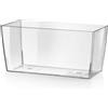Tecnokit Tera vaso rettangolare trasparente Coimbra, fioriera per interno ed esterno in resina (CM 25X13X13)