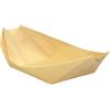 GRADISCO - Barchette in Legno di Pino Finger Food - Ciotole 100% Compostabili per aperitivi caldi e freddi - Vaschette a forma di barca per fritture e snack - Conf. da 100pz (13cm)