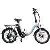 KAISDA K7 Ciclomotore elettrico pieghevole, bicicletta da montagna, motore 350W, SHIMANO a 7 velocità, controllo APP - Bianco