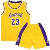 Qkydky Completo Basket Bambino, 2 Pezzi Completo Basket Ragazzo, Magliette e Pantaloncini da Basket, Canotta Basket Bambino e Pantaloncin, Completino Basket Bambino 4-14 Anni(Nero#23,M,5-6 Anni)