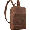 STILORD 'Willis' Grande Zaino Porta Pc in Pelle per Ufficio Viaggio Università Backpack 15 Pollici Zaino Lavoro Uomo e Donna in Vera Pelle, Colore:marrone medio