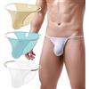 Yomie Perizoma da Uomo colorato Slip Sexy Perizoma Traspirante Bikini a Vita Bassa Mutandine Sexy per Uomo