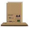 Netuno 50x carta Kraft marrone formato A4 210 x 297 mm 250g Aster Kraft cartoncino kraft rigido per bomboniere matrimonio compleanno Natale inviti partecipazioni fai da te cartoncino rustico a4