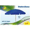 SUNNY STAR OMBRELLONE BLU DIAMETRO 200 CENTIMETRI PALO IN LEGNO