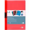 Liderpapel Cartellina liderpapel dossier pinza laterale polipropilene din a4 rosso traslucido 30 fogli pinza scorrevole
