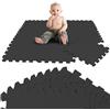 LittleTom 9 Pezzi Tappeto Gioco per Bambini in Piastrelle EVA 30x30 cm - Pavimento Morbido e Antiscivolo per Neonati - Superficie Puzzle Protettiva Ideale per la Cameretta dei Bimbi e Gioco a Terra