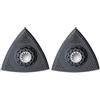 FEIN Set Platorelli ultramorbidi Non Forati, Confezione da 2 pezzi, Attacco Starlock, Attrezzo da lavoro in plastica, Versione triangolare ultramorbida, Lunghezza bordo 80 mm, Fissaggio a Strap
