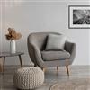 Emma Barclay Herringbone - Federa per cuscino in cotone riciclato (argento)