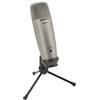 Samson C01U Pro - USB Studio Condenser Microphone with a Headphone Output for Zero-Latency Monitoring - Silver