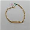 BRACCIALE DA UOMO A MAGLIA CON TARGHETTA IN ORO GIALLO 18KT 4,7 GRAMMI (0598)