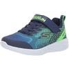 Skechers Go Run 600 - Baxtux, Sneaker Bambini e ragazzi, Blu Navy Mesh Navy Synthetic Lime Trim Nvlm, 36 EU