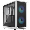 Fractal Design Focus 2 RGB White -Tempered Glass Clear Tint - Mesh front - Two 140 mm RGB Aspect fans included - ATX Gaming Case