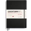 LEUCHTTURM1917 370814 Agenda settimanale accademica 2025, Master A4+, copertina rigida, calendario 18 mesi, a righe, nero, inglese