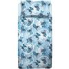 hermet Stitch, Lenzuolo Letto Singolo, Completo Letto, Lenzuolo Sopra, Lenzuolo Con Angoli, Federa, Blu,Disney, 100% Cotone, Prodotto Ufficiale
