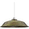 LEDSone 1 paralume per lampada a sospensione a soffitto in metallo, ottone spazzolato, stile retrò, paralume per lampada dall'aspetto vintage industriale da 26 cm