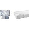 Gabel Million Completo Letto, Blu Imperiale, Singolo & Jersey Coprimaterasso, Cotone, Bianco, 90 x 200 x 0.4 cm